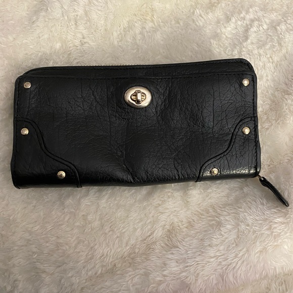 Coach Handbags - Coach black leather zip wallet